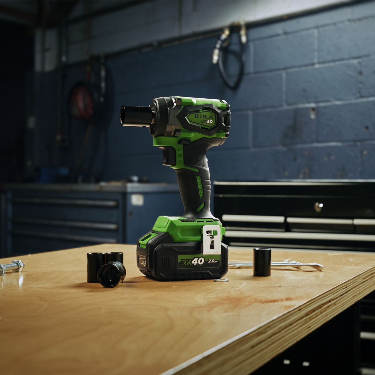 Rikä RK40 40V 1/2in Cordless Compact Impact Wrench | 480Nm Nut-Busting Torque | Friction Ring | Brushless Motor | Body Only